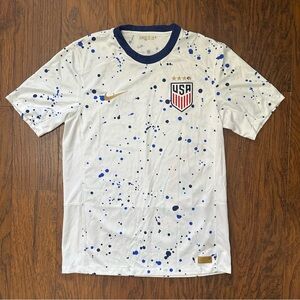 Nike USWNT DRI-FIT Soccer Home White Paint Splater men’s medium